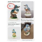 N - BOEHM PORCELAIN FLEDGLING KINGFISHER FIGURINE