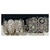 H -SILVER-TONE STRETCH BRACELET