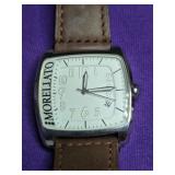 696 - MORELLATO TONNEAU STYLE LEATHER STRAP WATCH