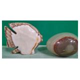 N - CARVED STONE FISH & EGG (D87)