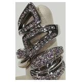 H -DESIGNER CRYSTALS RINGS