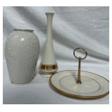 N - LENOX FRUIT OF LIFE VASES & SERVING DISH(C202)