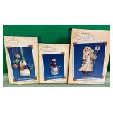 N - THREE HALLMARK KEEPSAKE ORNAMENTS (D49)