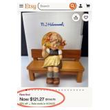 N  - GOEBEL HUMMEL NIMBLE FINGERS FIGURE W/ BENCH