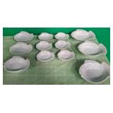 N - LOT OF WHITE PORCELAIN FISH DISHES (B8)