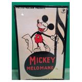 N - DISNEY MICKEY MELOMANE PRINT FRAMED (B24)