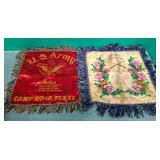 N - TWO FRINGED PILLOW COVERS (B59)