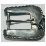 H - STERLING SILVER BELT BUCKLE 62.80GRS