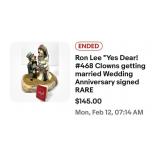 N - RON LEE CLOWN WEDDING COUPLE FIGURINE (C56)