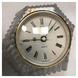 11 - ANNA HUTTE LEAD CRYSTAL QUARTZ CLOCK (131)