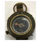 11 - WWI MILITARY BRASS PRISMATIC COMPASS 1918