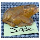 403 - CARVED STONE WATER BUFFALO FIGURINE
