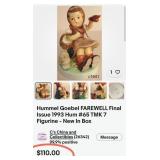 N - GOEBEL HUMMEL FAREWELL FIGURINE W/ BOX