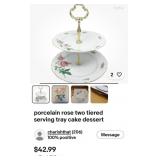 N - TWO-TIER SERVING TRAY (D89)