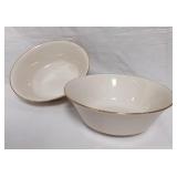 N - TWO VINTAGE GOLD-RIMMED BOWLS (G217)