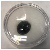 11 - DARK SAPPHIRE OVAL CABOCHON W/ RUTILE