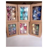 6 Boxes of 6 Glass Ball Ornaments #3 6 Boxes of 6 Glass Ball Ornaments #3