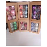 6 Boxes of 6 Glass Ball Ornaments #4 6 Boxes of 6 Glass Ball Ornaments #4