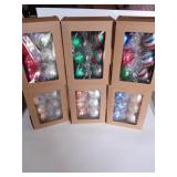 6 Boxes of 6 Glass Ball Ornaments #5 6 Boxes of 6 Glass Ball Ornaments #5