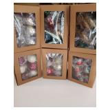 6 Boxes of 6 Glass Ball Ornaments #8 6 Boxes of 6 Glass Ball Ornaments #8