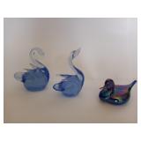 Murano Swans and a Duck Murano Swans and a Duck
