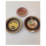 2 x 24k Gold Plate and a Copper Ashtray 2 x 24k Gold Plate and a Copper Ashtray