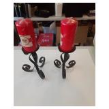 Large Cinnamom Candles and Stands Large Cinnamom Candles and Stands