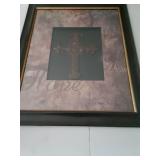 Framed Print with Cross Framed Print with Cross