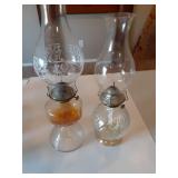Vtg Oil Lamps w/Bottle Vtg Oil Lamps w/Bottle
