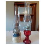 Vtg Lamps w/Oil Bottles Vtg Lamps w/Oil Bottles