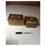 Buddhist Bronze  5" Boxes