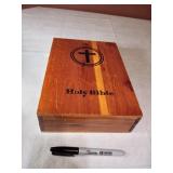 10x7.5x3 Box "Holy Bible" Looks New