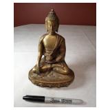 7" Brass Buddha