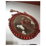 Buddhist Bead Mirror 13"