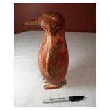 10" Super Cool Wood and Brass Penguin