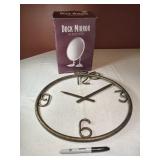 Duck Mirror and a Hanging Clock