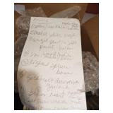 Box of wrapped Treasures, (see list)