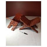 11" Pair of Wooden Bookstands