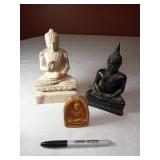 Carved Stone Buddhas  3" to 7"