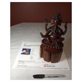 Ganesh Statue 9" with Wood Base