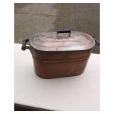 Large 27"x17" Metal Tub w/ Lid