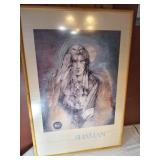 Shaman 25x37" -has prot. film on glass