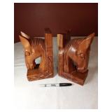 8x5" Carved Horse Bookends