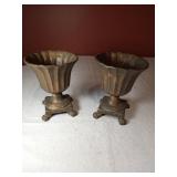 7" Cast Iron Vases Swivel