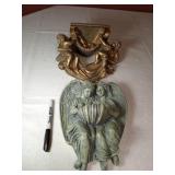 2 Cherubs Wall Mounts 9"