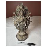 10" Hindu Deity Solid Brass
