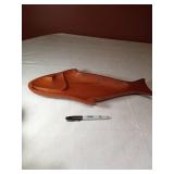 18" Teak Wood Fish Platter
