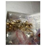 Craft Box full of Brass Animals, Stones, Buttons