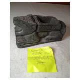 6 1/2" Hand Carved Aztec Stone  Mexico 1990