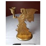 8" Brass Angel Candle Holder from India